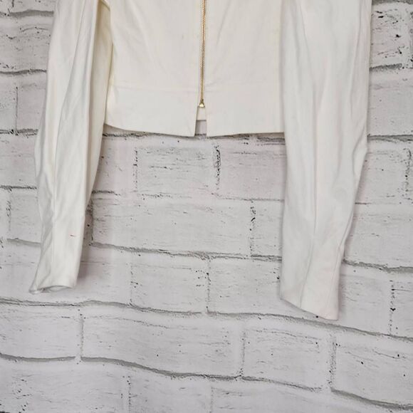 Silvia Tcherassi Cotton Blend Cropped Puff Sleeve Victoria Top White Size Large - Picture 8 of 12